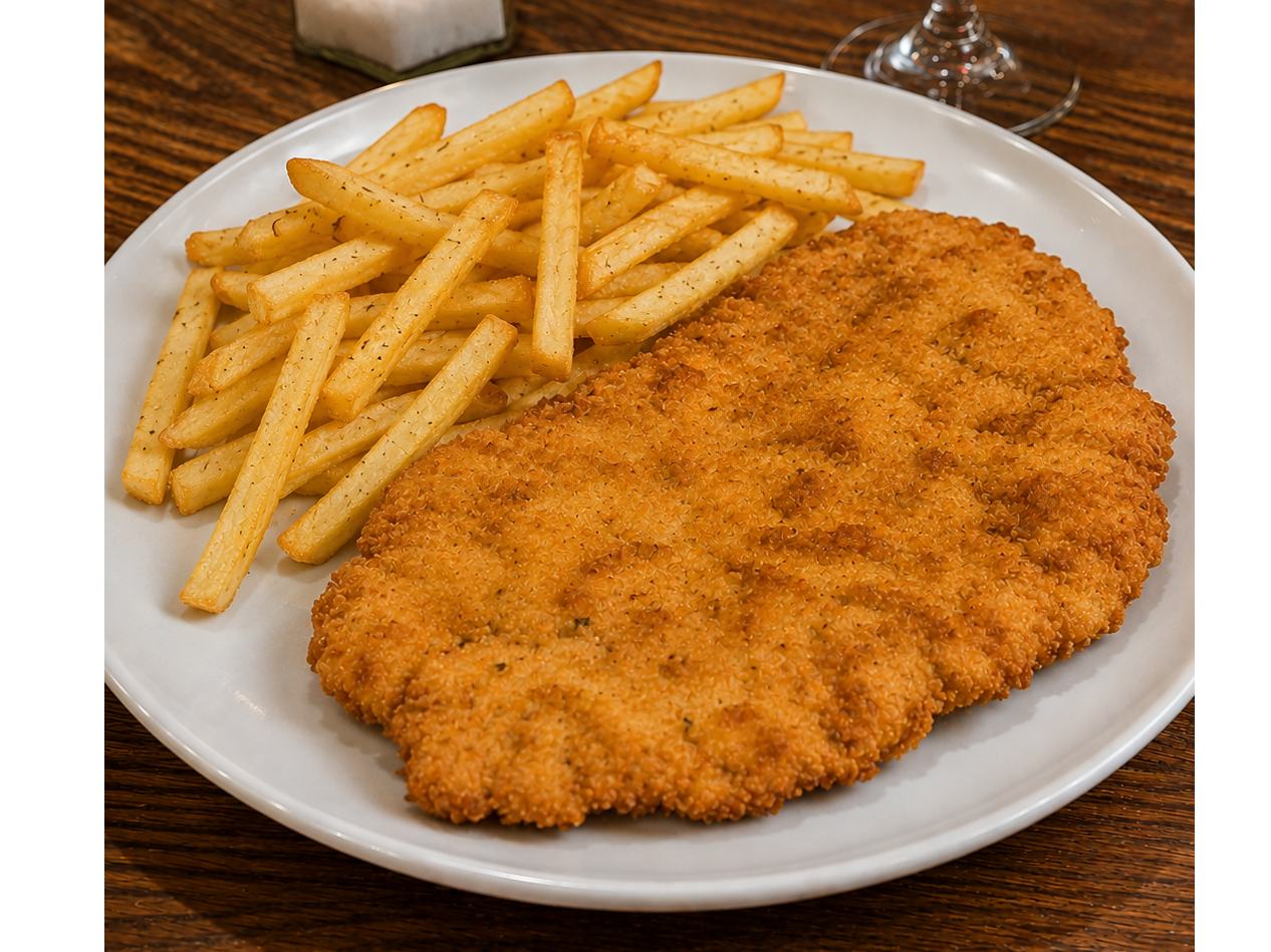 Suprema de pollo con papas