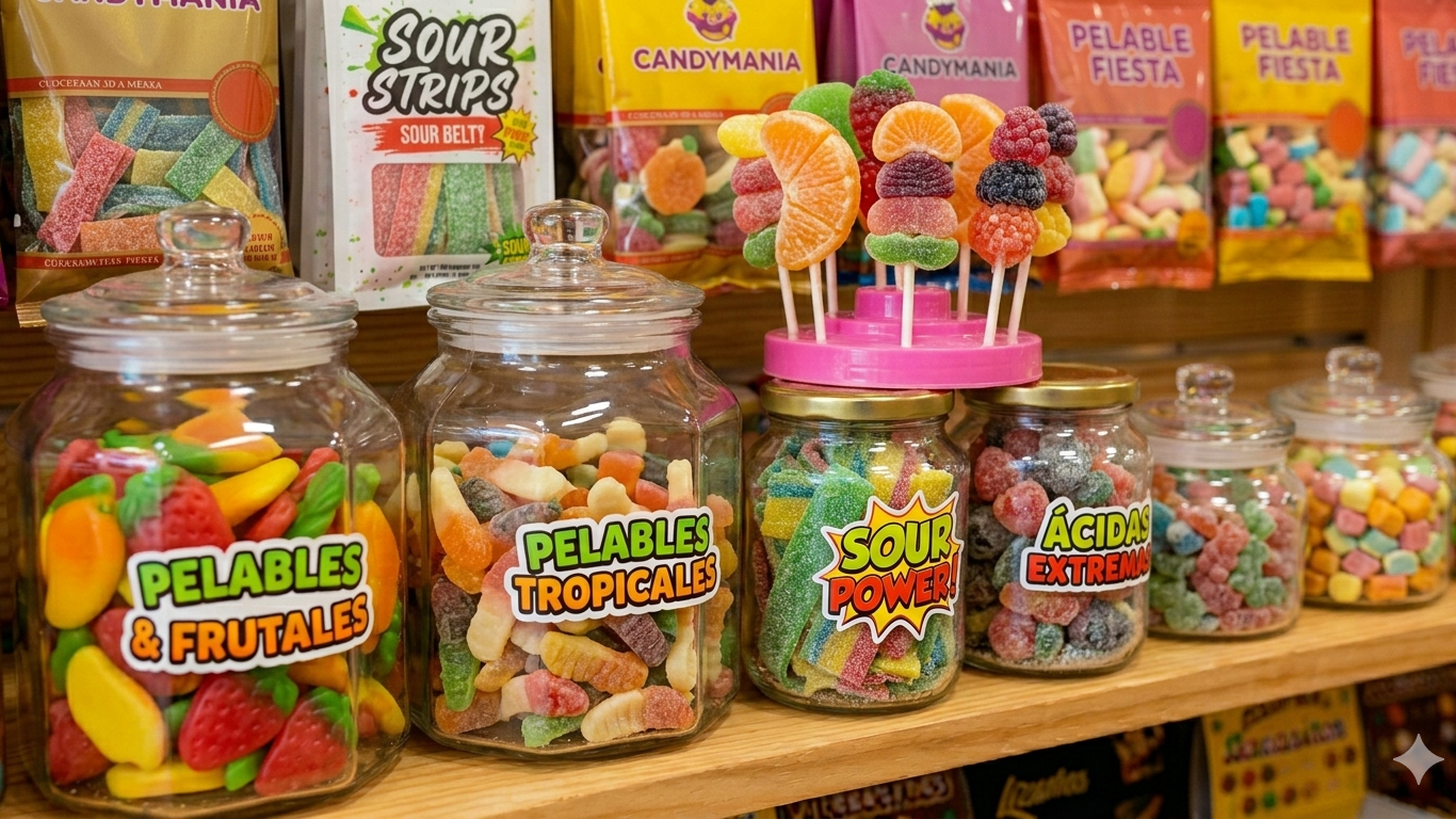 Golosinas Pelables y Sour (Ácidas)