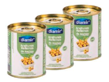 REF 89 ACEITUNA RELLENA 50GR PACK-3 F.A. DIAMIR