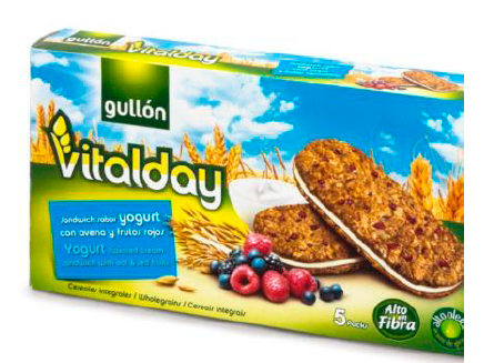 REF 124 GULLON VITALDAY SANDWICH YOGURT 220 GRS