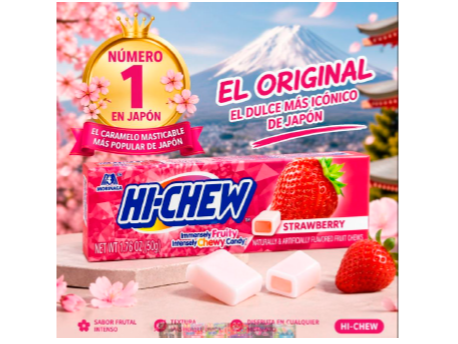 REF 203  HI-CHEW STRAW BERRY CARAMELO MASTICABLE