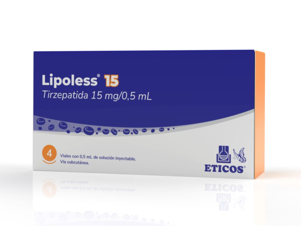 Lipoless 15 - Tirzepatida 15mg/0,5ml - 4 ampolas