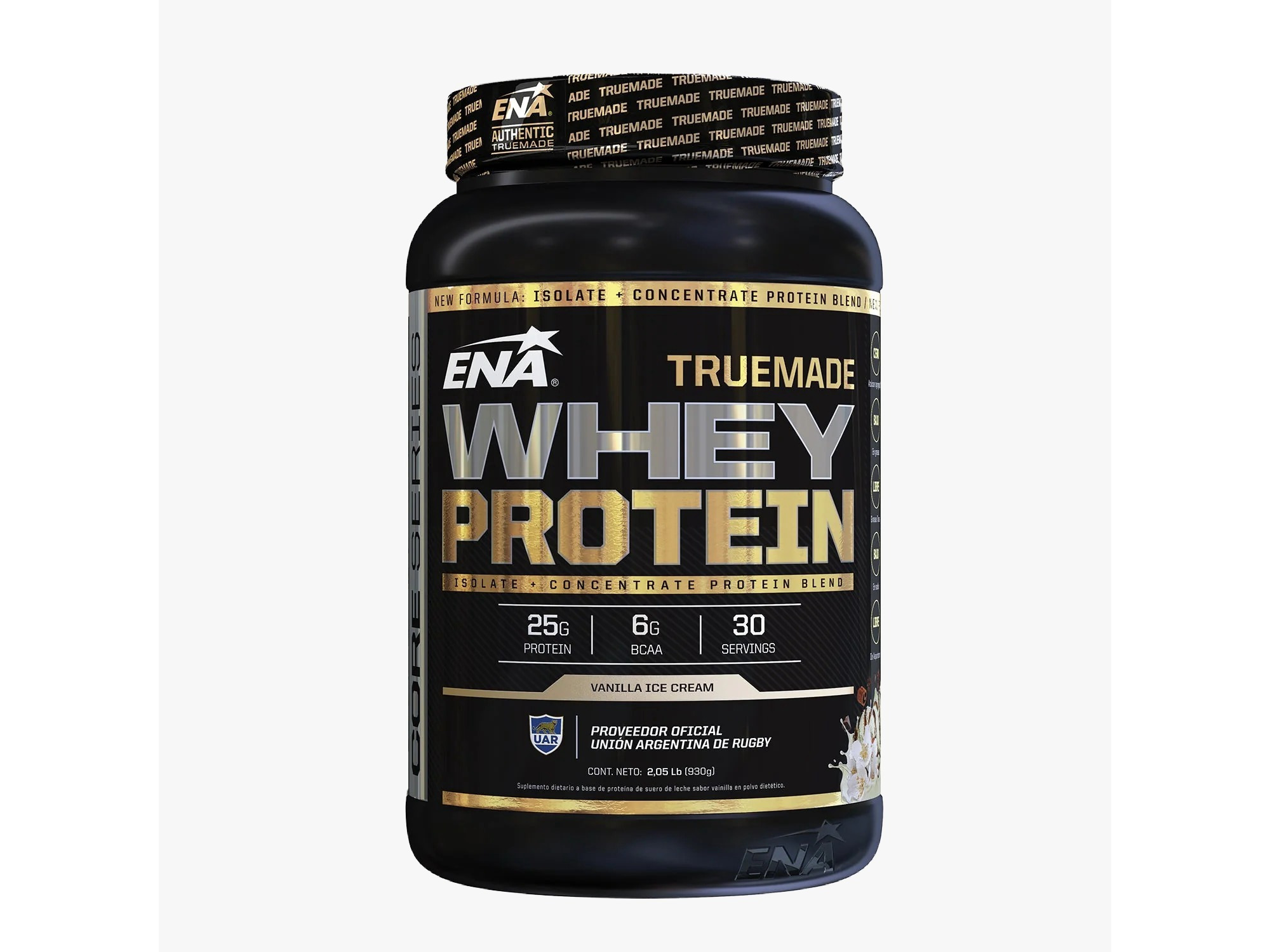 WHEY PROTEIN TRUE MADE 2,05LB VAINILLA,CHOCOLATE Y COOKIES ENA