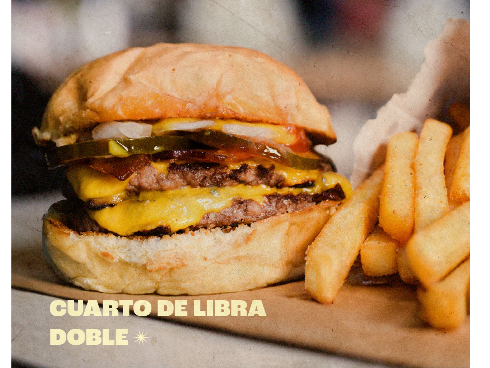 CUARTO DE LIBRA DOBLE