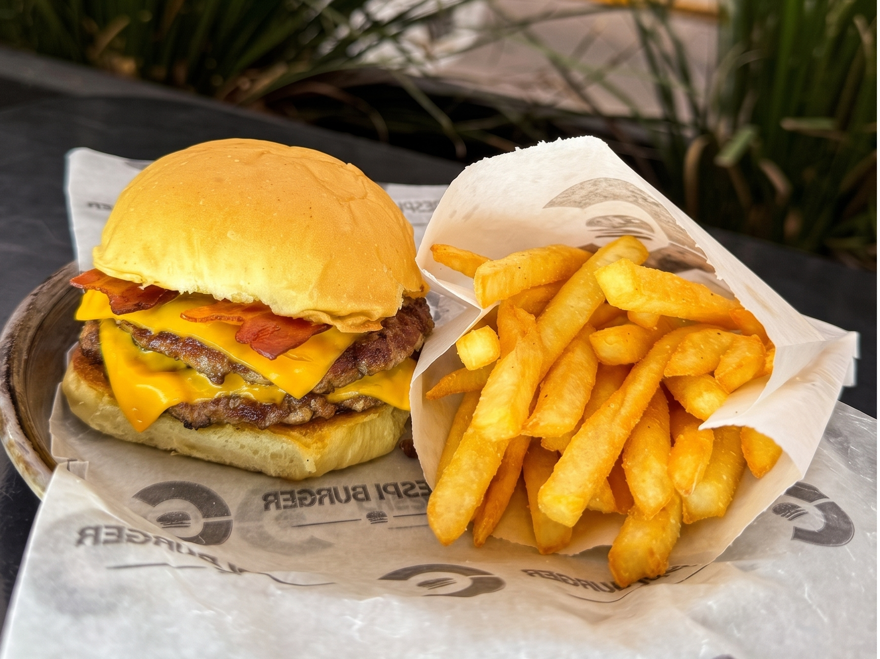 Bacon Cheddar Doble Clásica