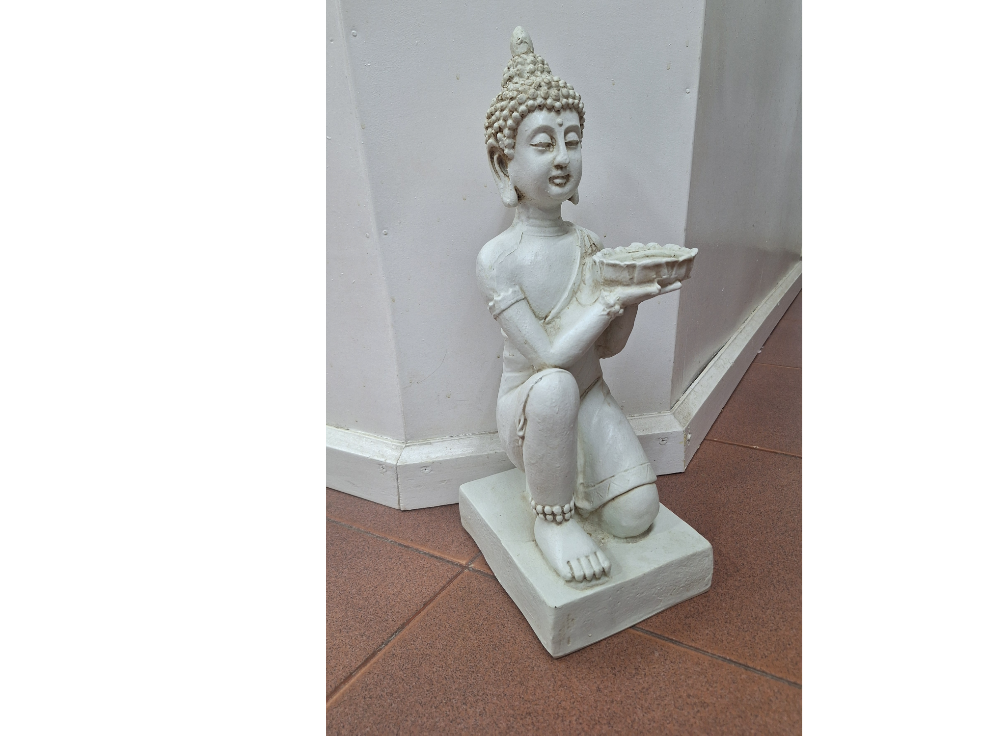 Buda Arrodillado Portavela 45cm