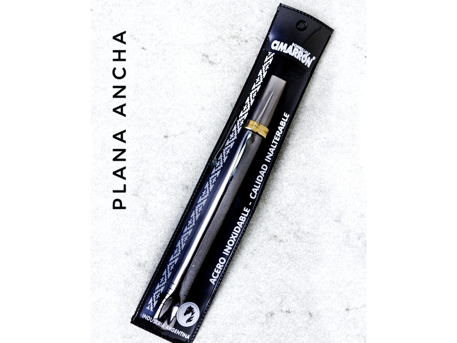 Bombilla Plana Ancha ACERO