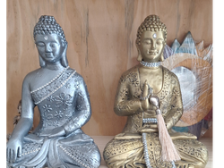 Buda XL Dorado - Plateado 31cm Aprox.