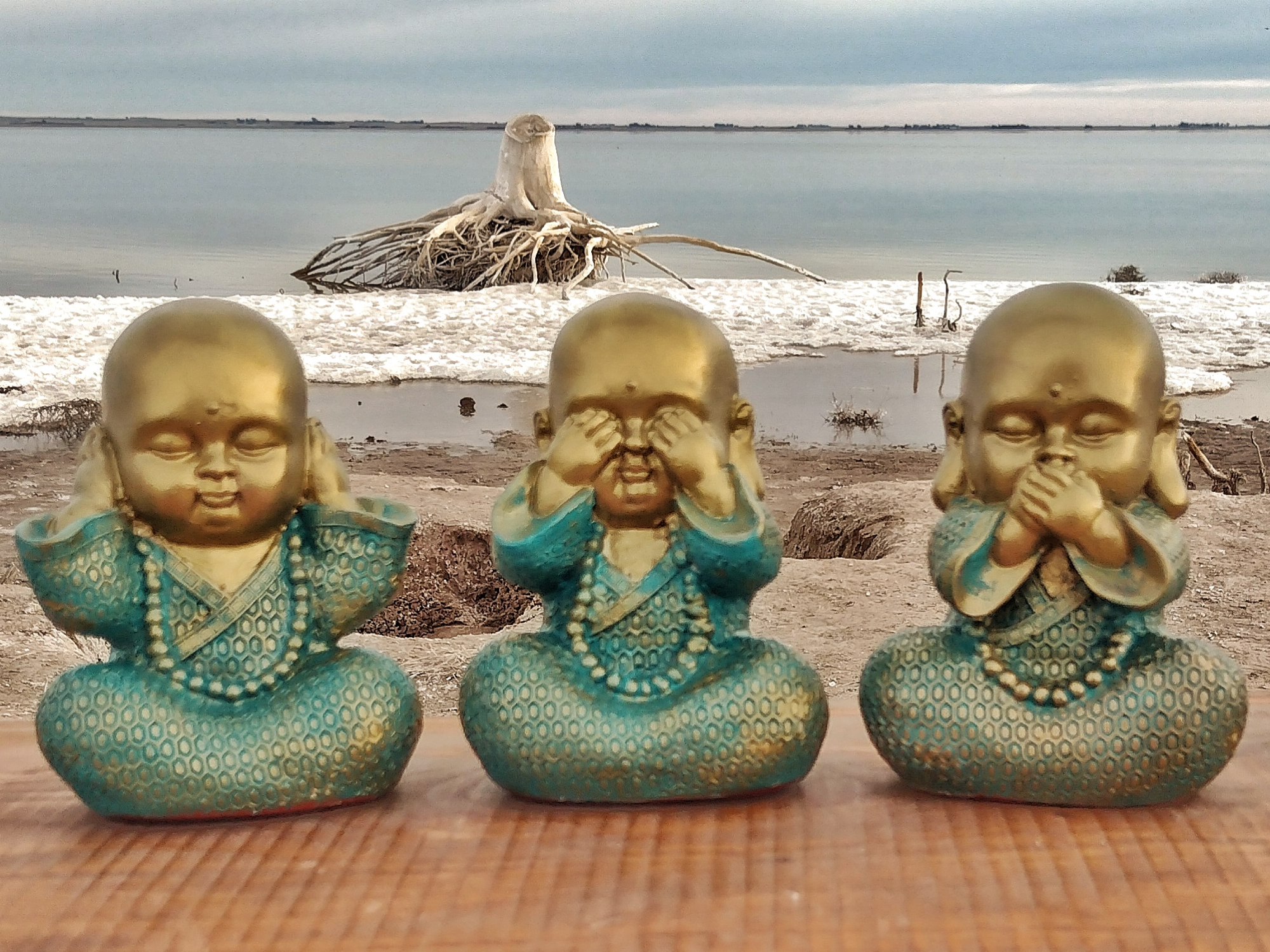 Trio Budas Monjes Sabios (Sentidos) Grandes