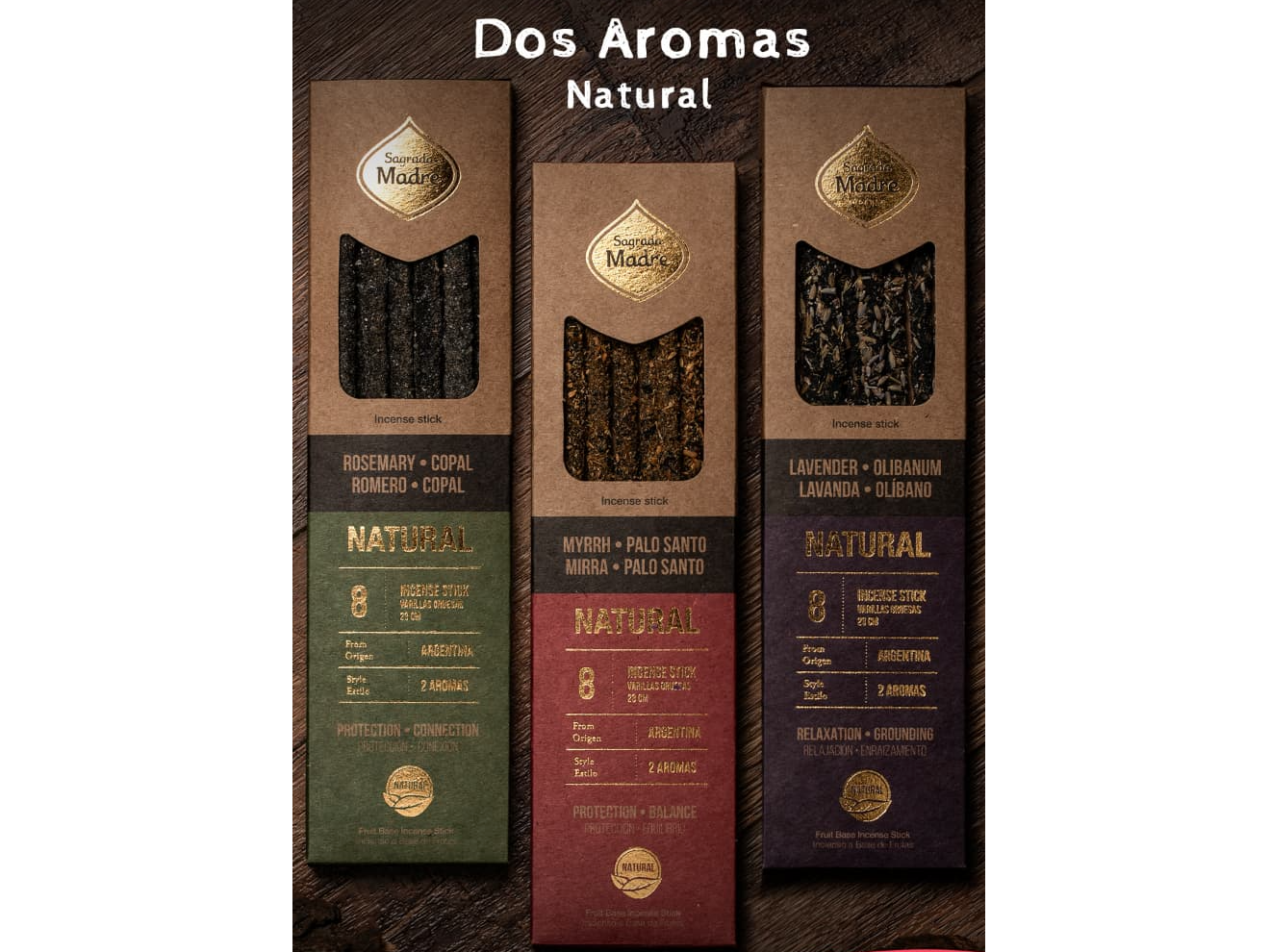 Sahumerios Línea Dos Aromas Natural