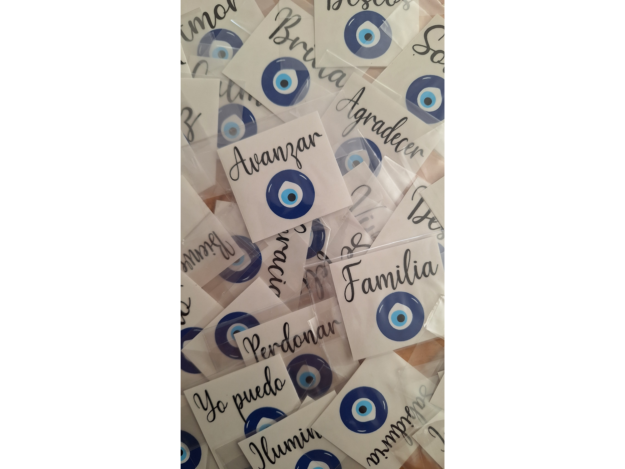 Calcos Ojo Turco con Palabra Ch (Pack x 6)