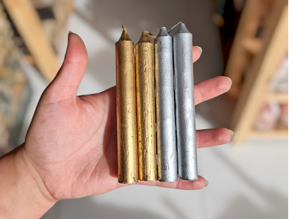 Velas Cortas ORO / PLATA