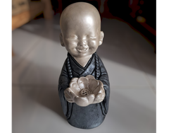 Buda Parado con Loto porta Vela