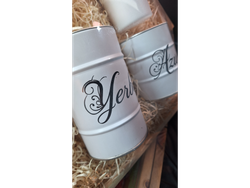 Yerbero y Azucarero Latas Barril