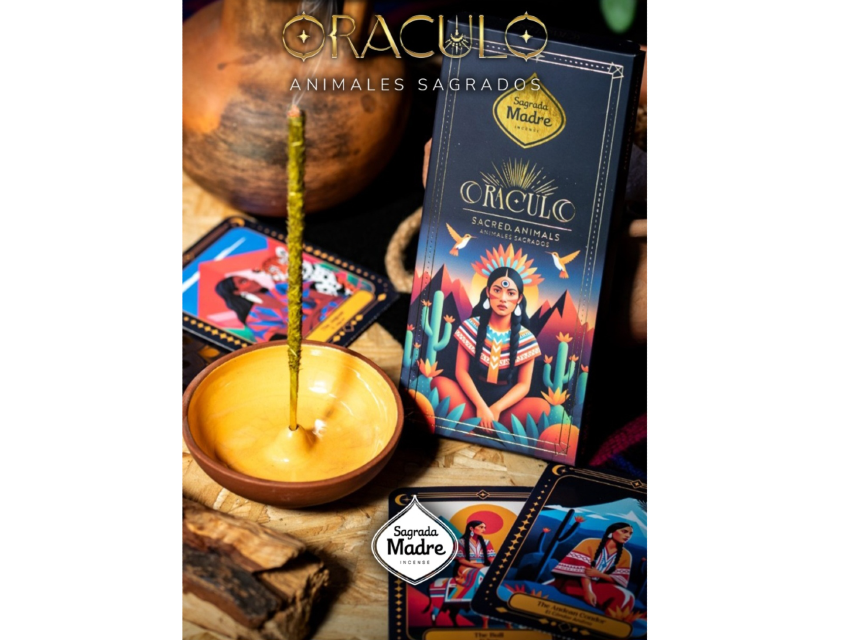 ORACULO Animales Sagrados (Sahumerios + Carta coleccionable)