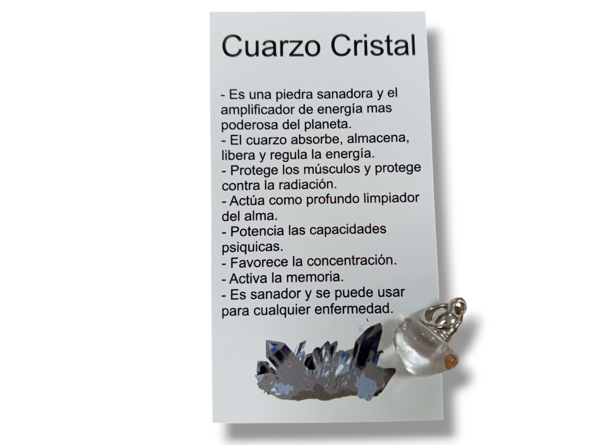 Dije Piedra Cuarzo Cristal