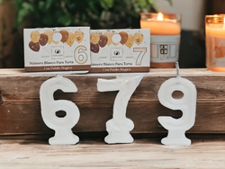 Velas de Cumple Numero BLANCO Bolsa