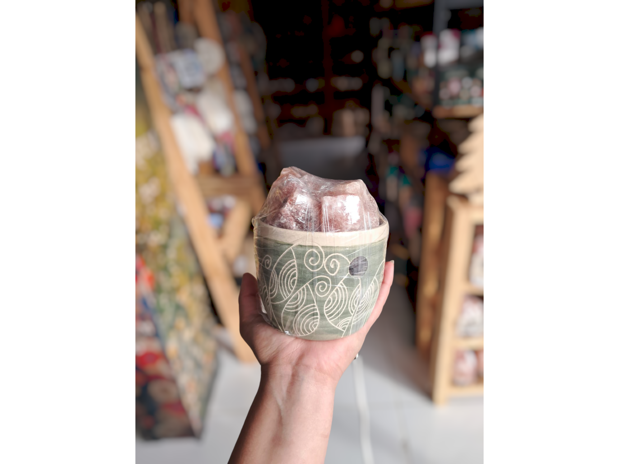 ART Lampara De Sal Cuenco Ceramica Chico