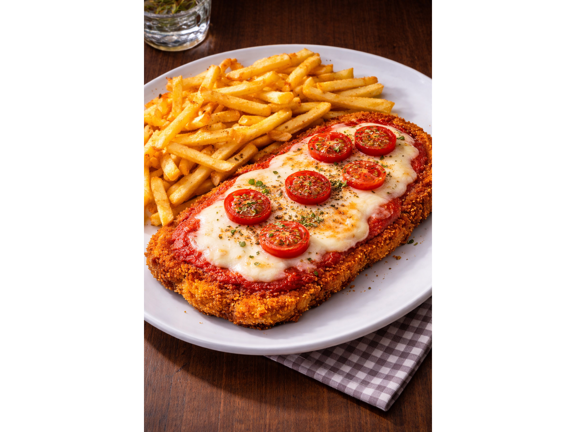 Milanesa napolitana con papas ( para 2 personas)