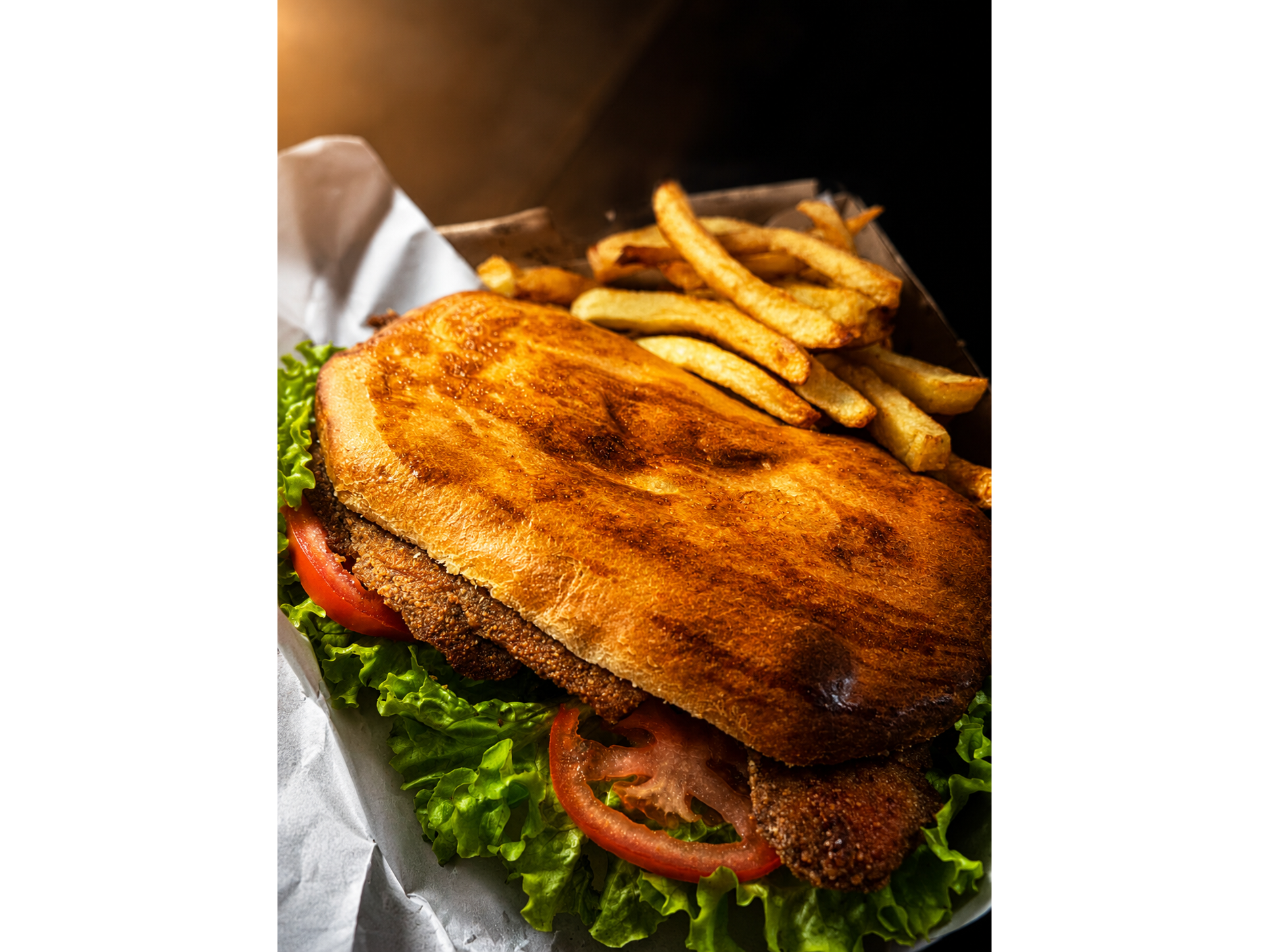 Sándwich de pollo para una persona + papas