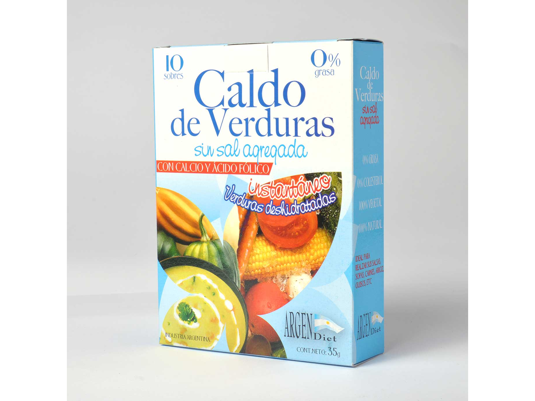 CALDO DE VERDURAS SIN SAL SIN TACC