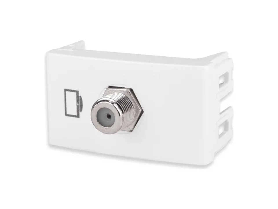 Modulo Toma fino para TV Cable color Blanco Kalop