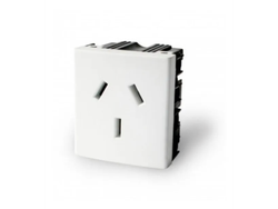 Modulo Toma 20A para bastidor 5x10 Kalop blanco línea civil