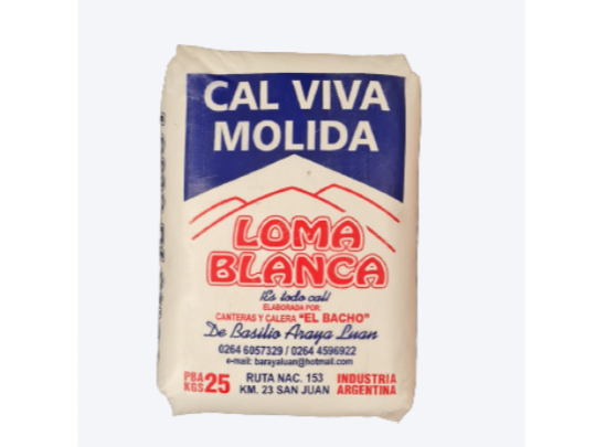 CAL VIVA X 25KG LOMA BLANCA
