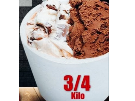 3/4 de helado