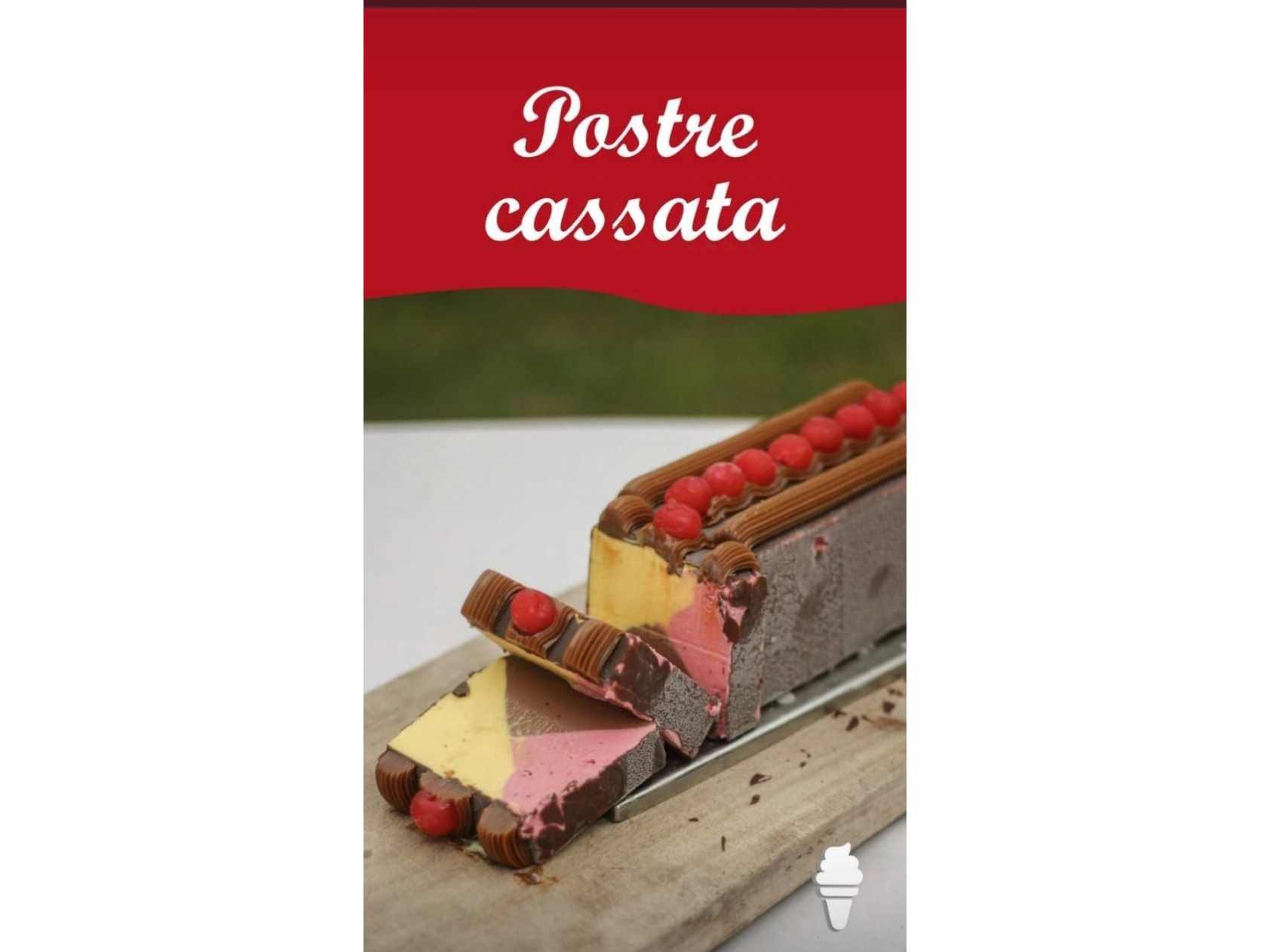 Postre tipo casatta