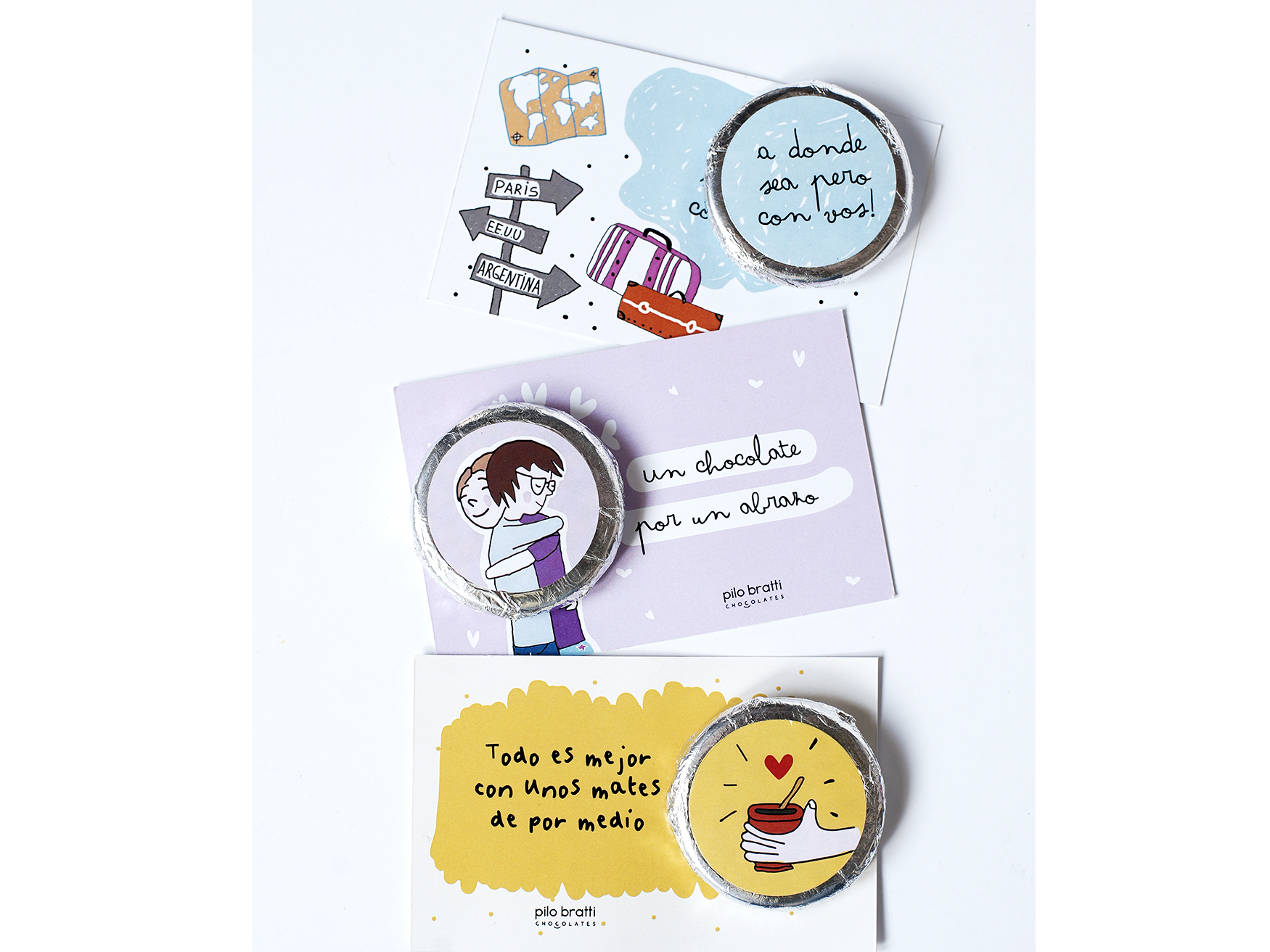 Tarjetitas con medallón (Pack de 12)