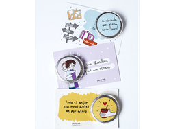 Tarjetitas con medallón (Pack de 12)