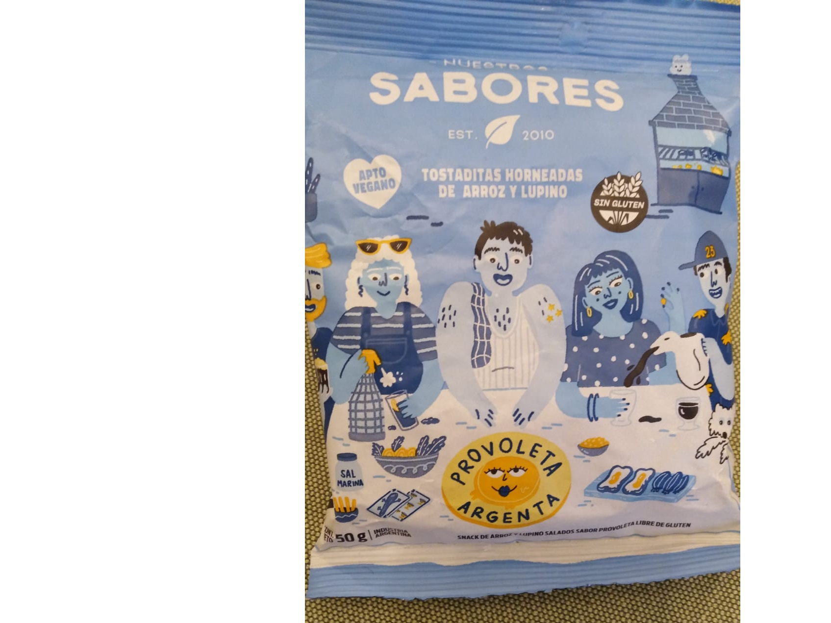 Nuestros Sabores - tostaditas horneadas de arroz y lupino 50 gr