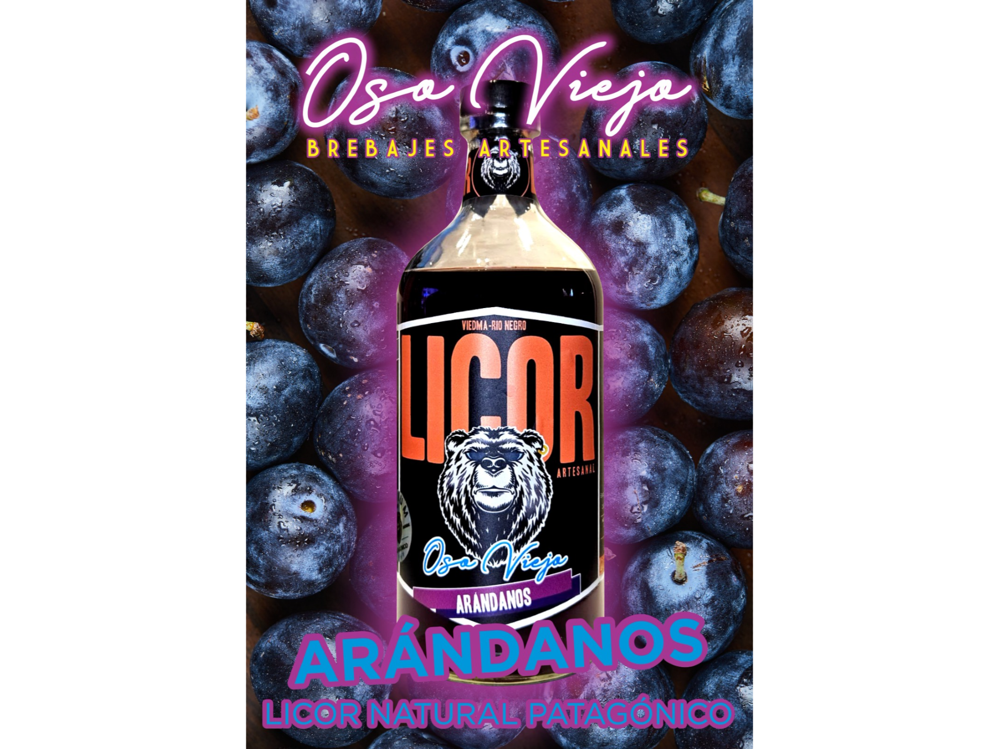 Licor de Arándanos "Oso Viejo"