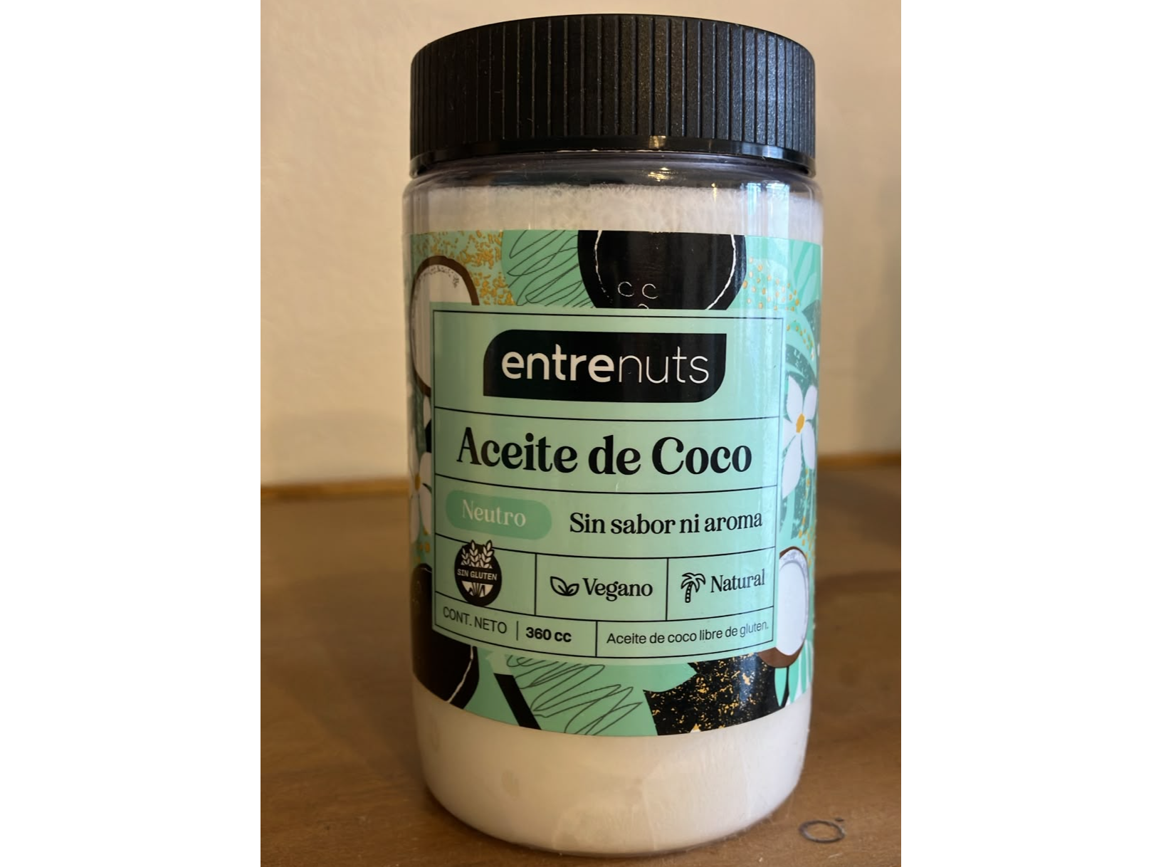 Aceite de coco neutro "Entrenuts"  x  360 cc.