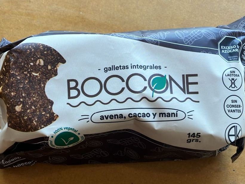 Galletitas Integrales Avena, Cacao y Maní "Boccone"