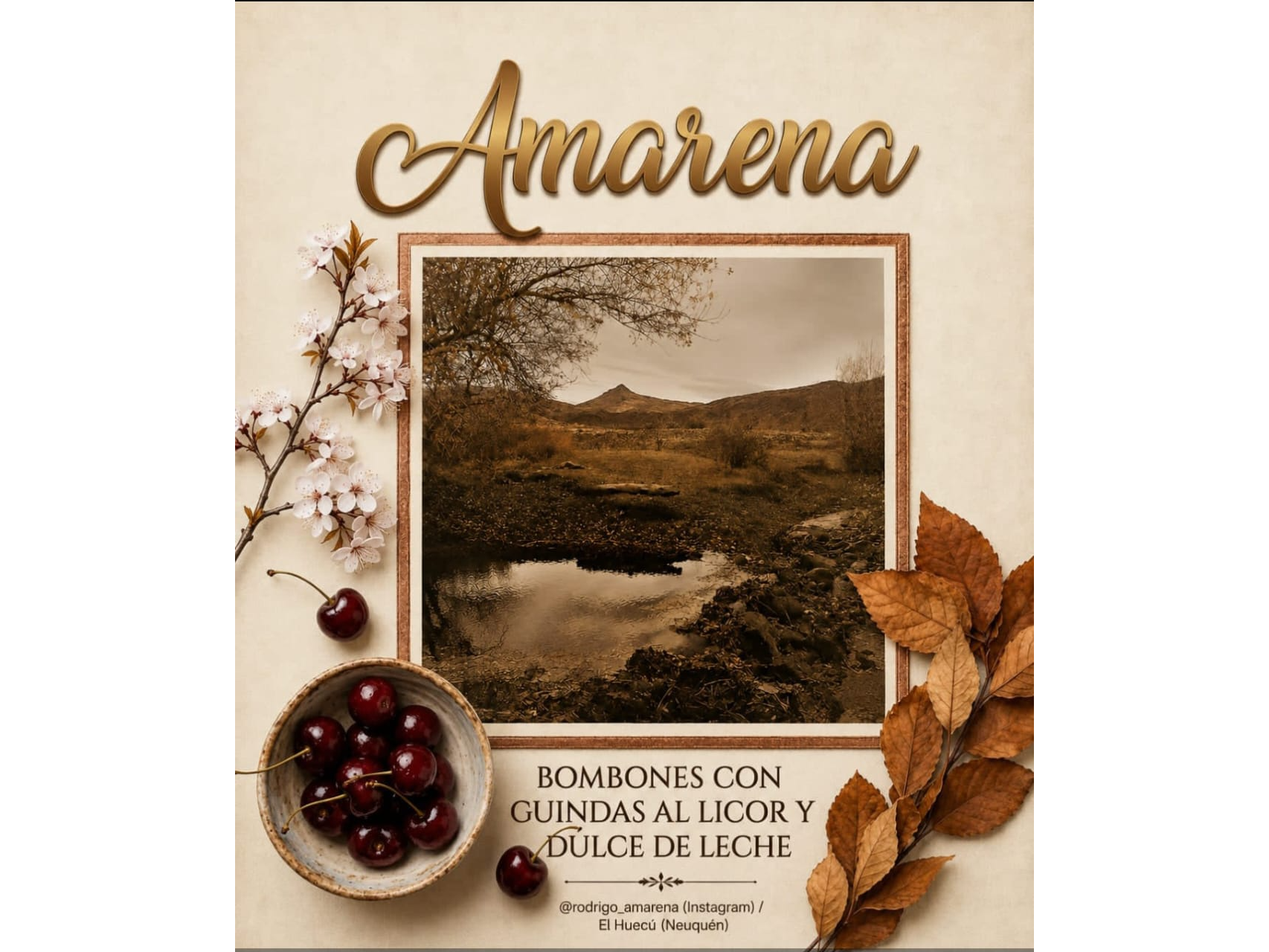 Bombones con Guindas al Licor y Dulce de Leche "Amarena"