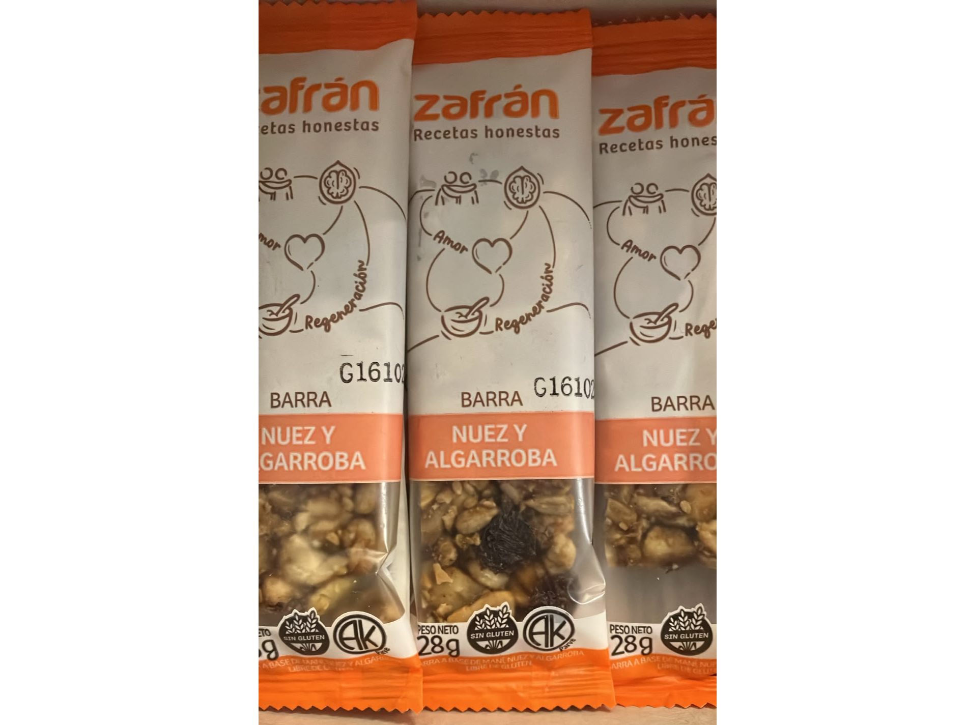 Barra nuez y algarroba "Zafrán"