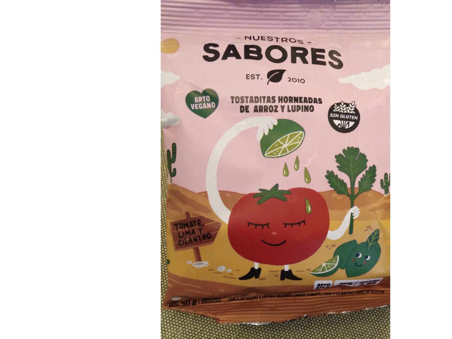 Nuestros Sabores - tostaditas horneadas de arroz y lupino 50gr