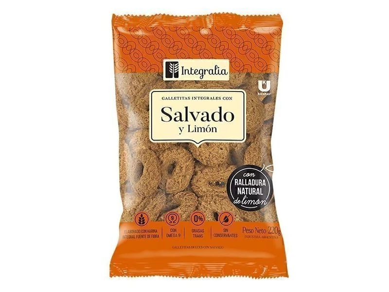 Galletitas Integrales de Salvado, Miel y Limón "Integralia"