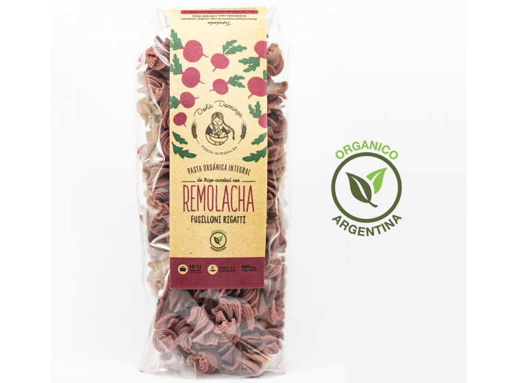 Fusilloni Rigatti de trigo candeal con remolacha "Doña Dominga"