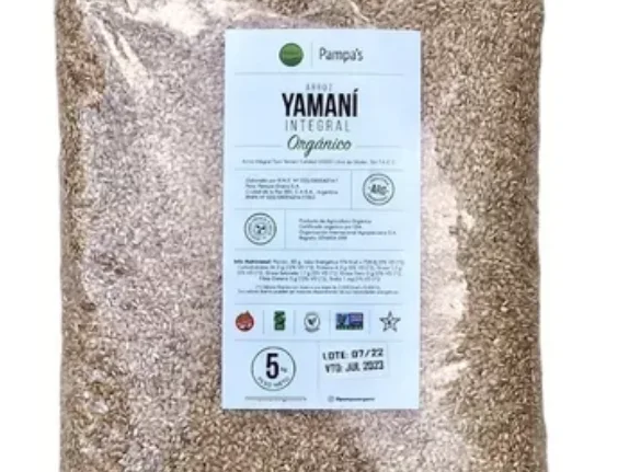 Arroz Yamaní Integral Orgánico "Pampa´s Organic" 500 gr (fraccionado)