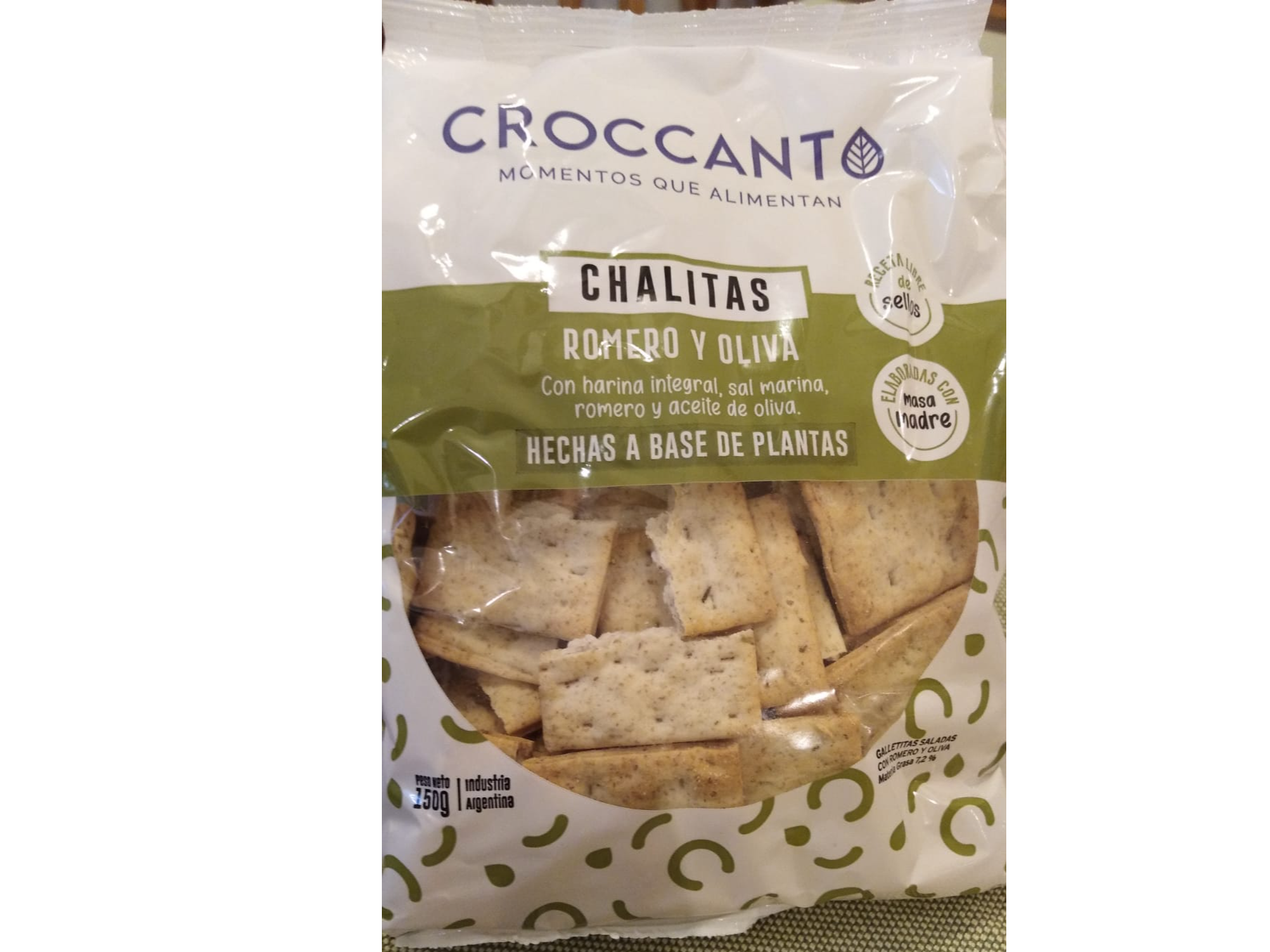 Croccanto chalitas romero y oliva 150 gr