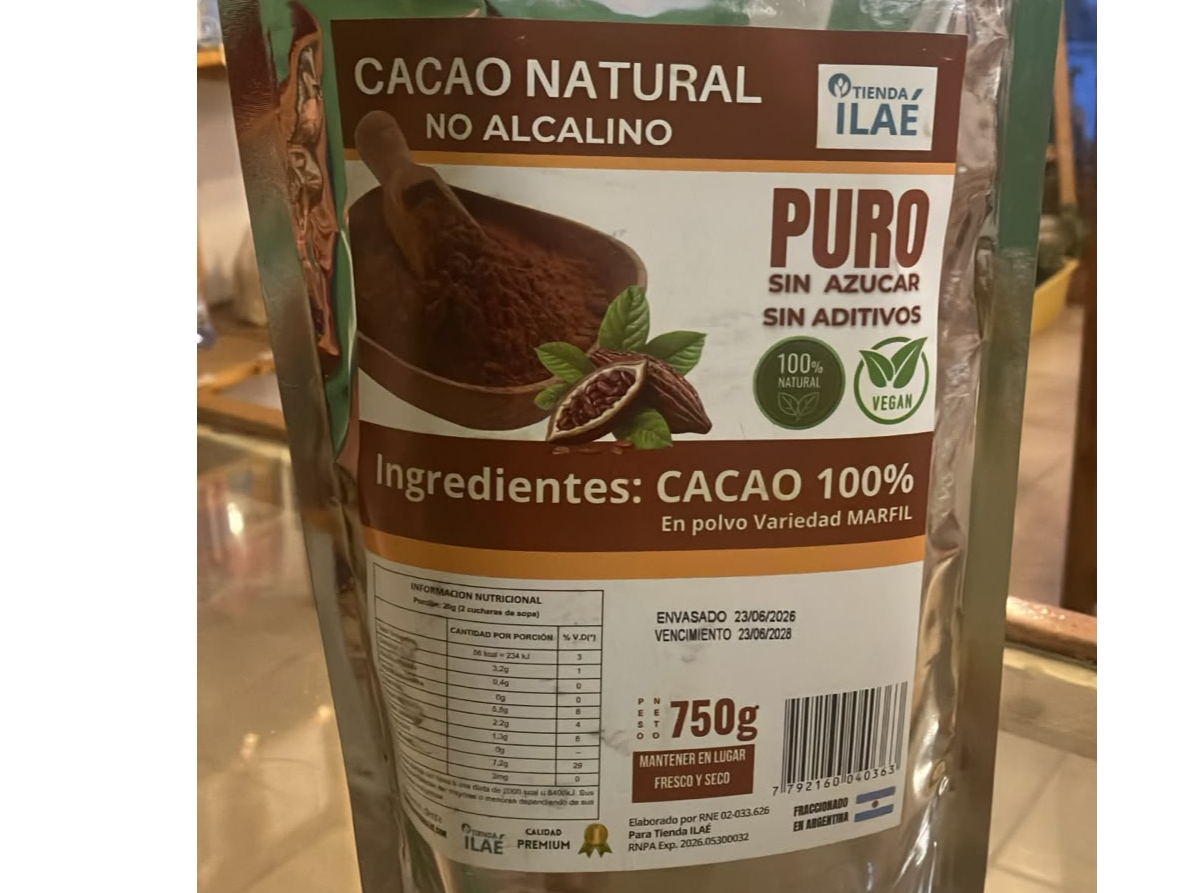Cacao naatural no alcalino en Polvo 100 gr - Tienda ILAE
