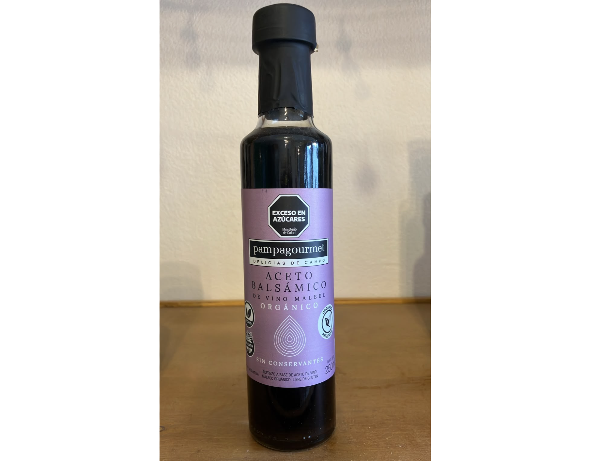 Aceto Balsámico orgánico "Pampagourmet" x 250 ml.