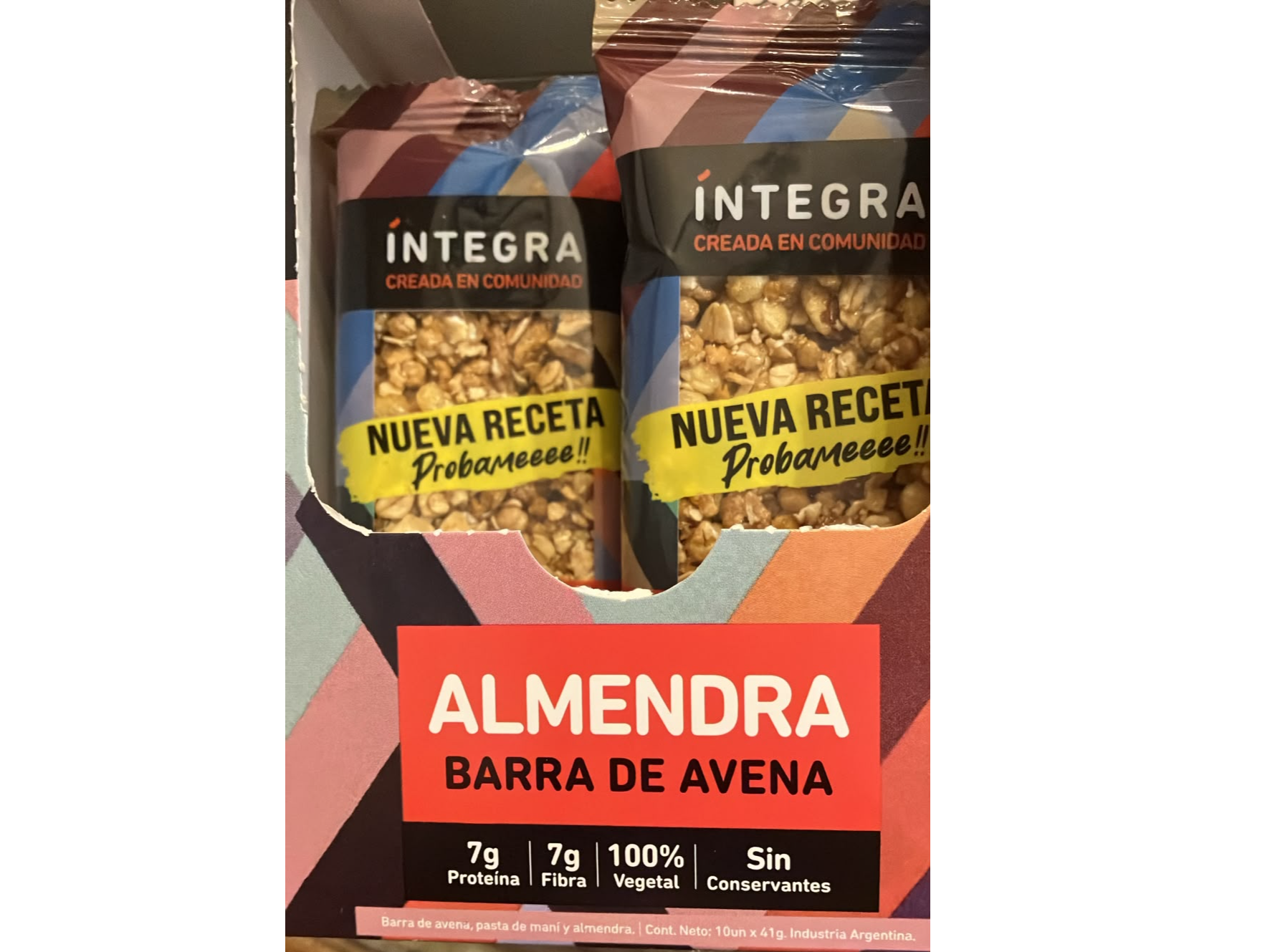 Barra de almendra y avena "Integra"