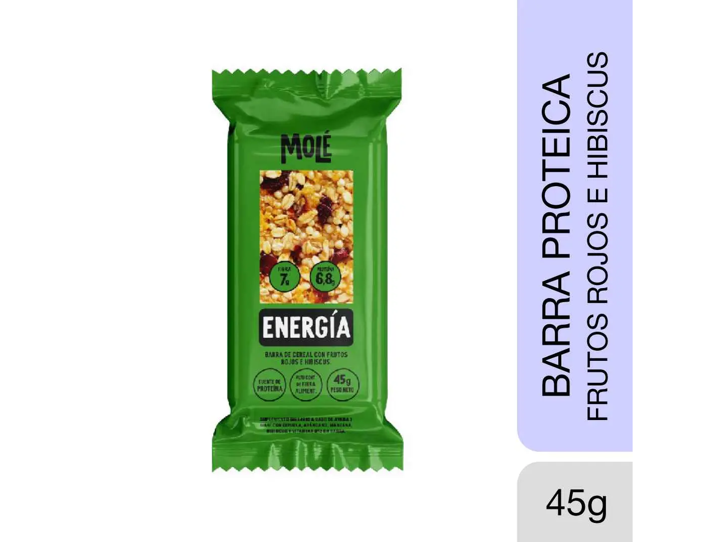 Barra de cereal energía "mole"