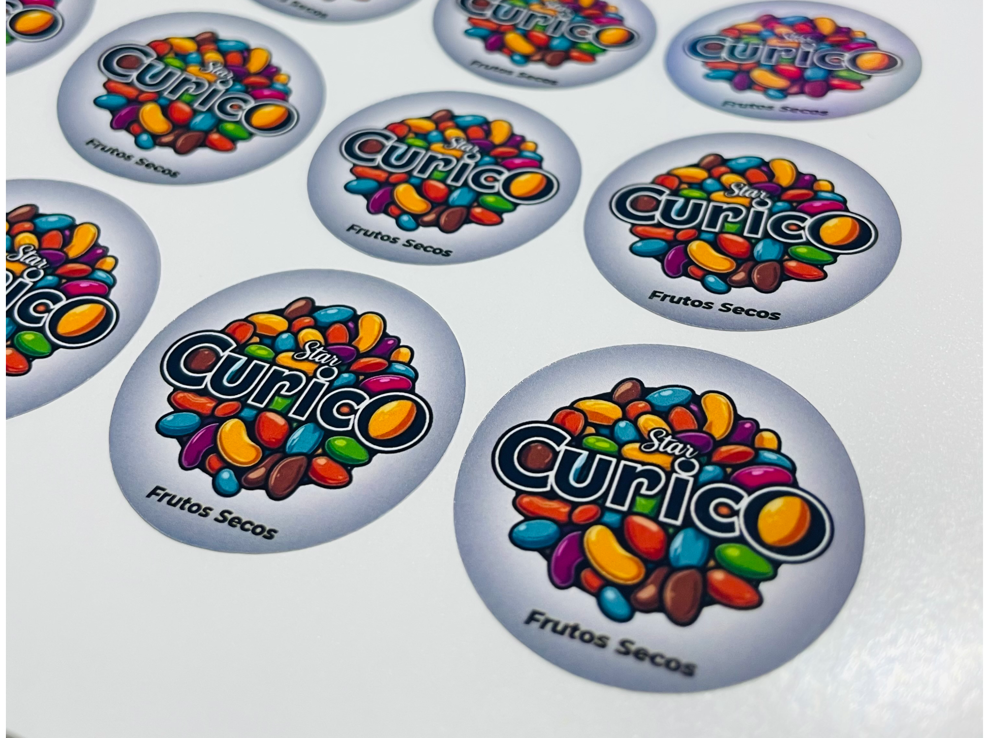 Hoja sticker personalizados 4x4 cm