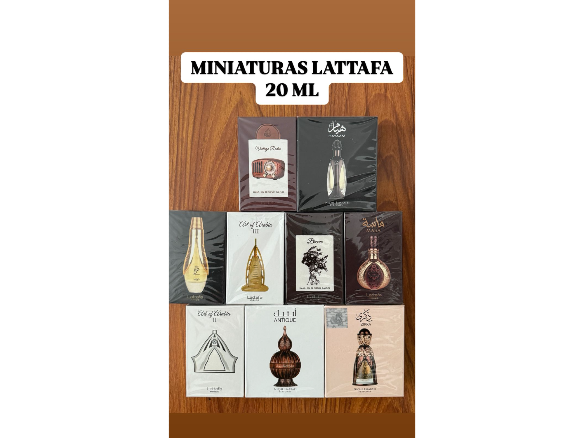 Lattafa linea Prive y Niche 20 ml