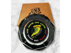 CENICERO VIDRIO HEXAGONAL PIZZA GRANDE (CNI0855)